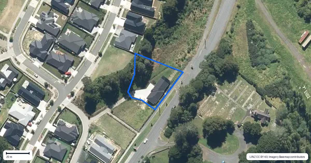 Property context map for 1 Kaihuia Lane, Clevedon