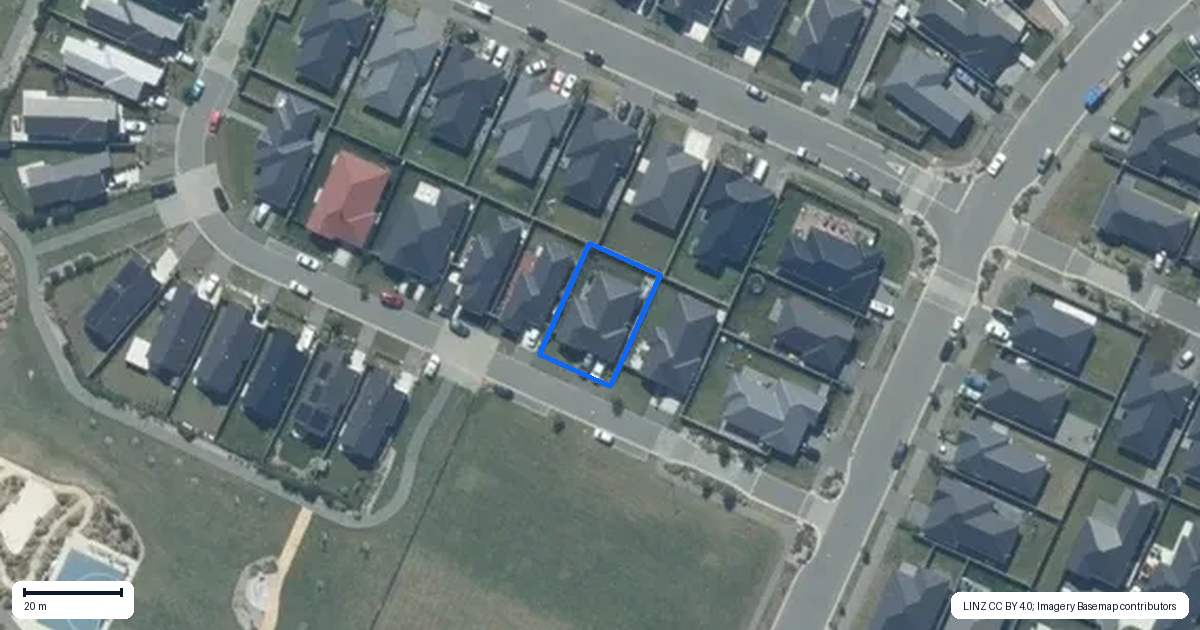 Property context map for 13 Nepia Lane, Rolleston