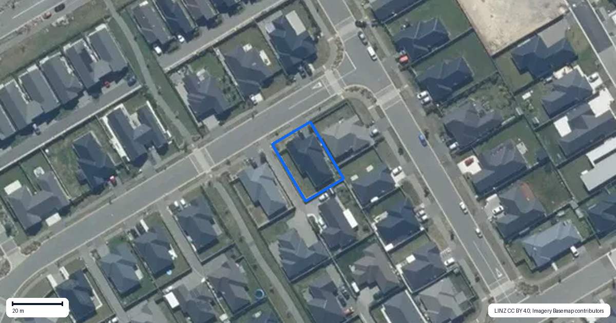 Property context map for 38 Lomu Way, Rolleston