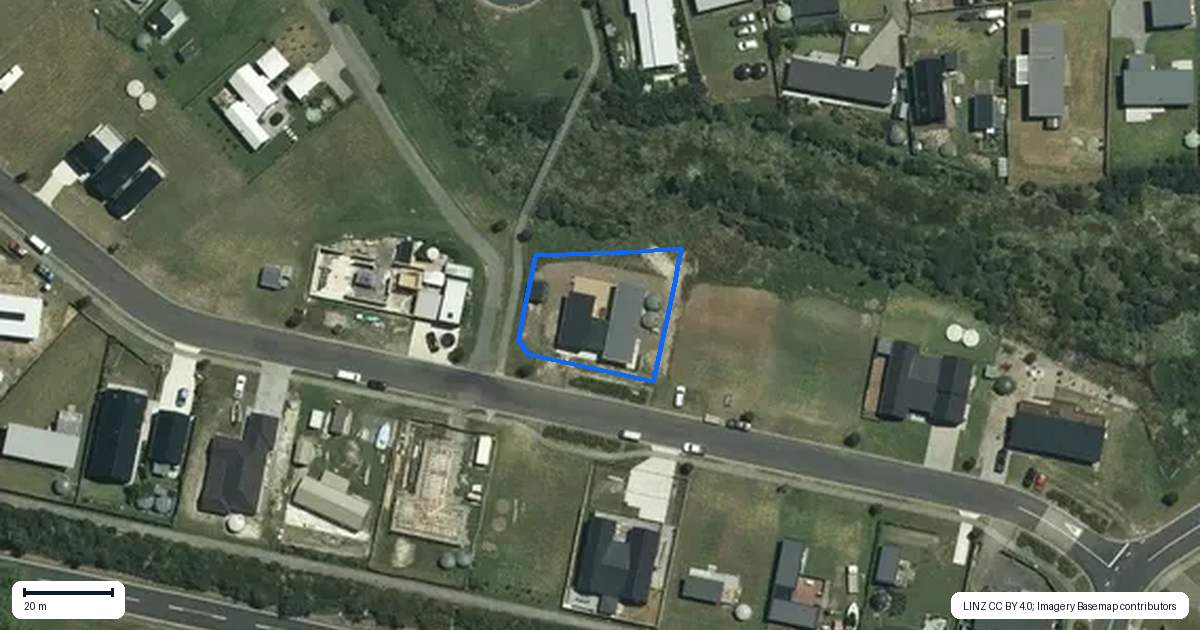 Property context map for 2 Liberty Place, Cooks Beach, Whitianga