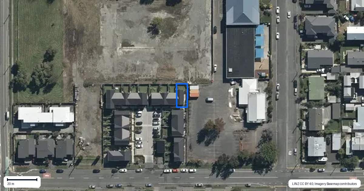 Property context map for 14/105 Purchas Street, Edgeware, Christchurch