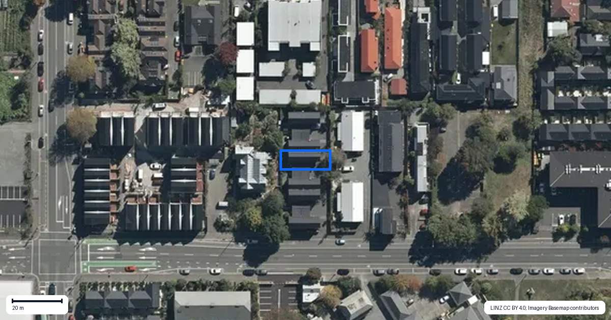 Property context map for 4/187 Kilmore Street, Christchurch Central, Christchurch