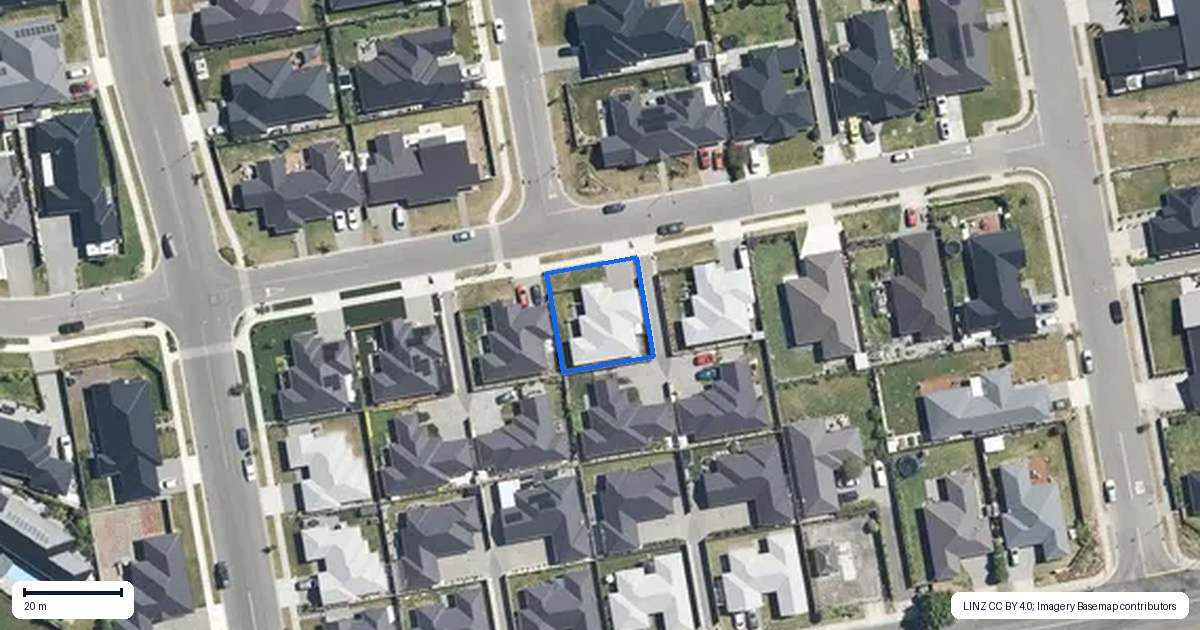 Property context map for 80A Watkins Drive, Rangiora