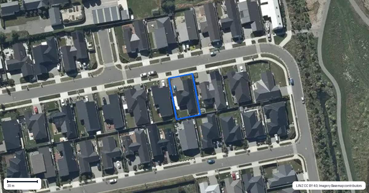 Property context map for 20 Bunz Road, Halswell, Christchurch