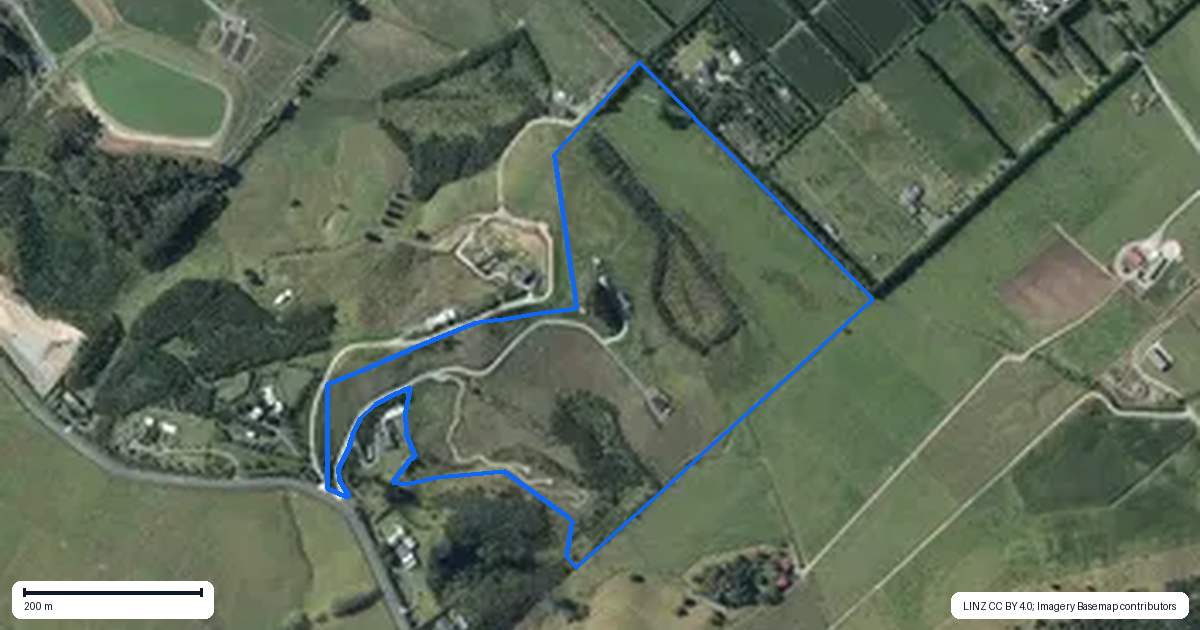 Property context map for 279A Takatu Road, Tawharanui Peninsula, Matakana