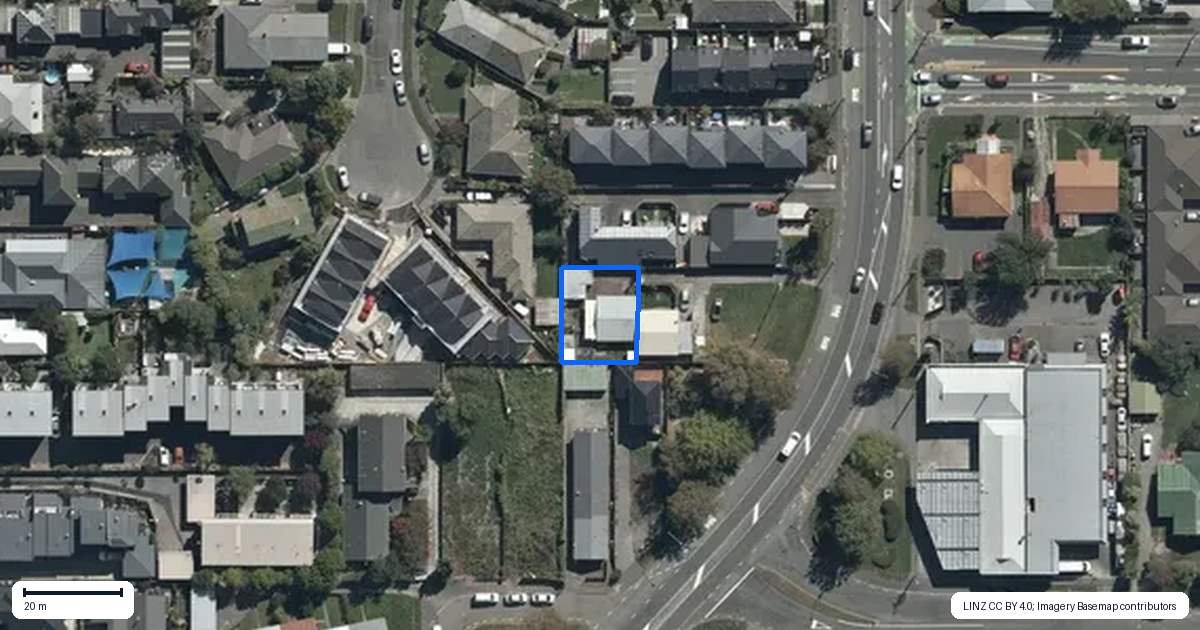 Property context map for 3/17 Hills Road, Edgeware, Christchurch
