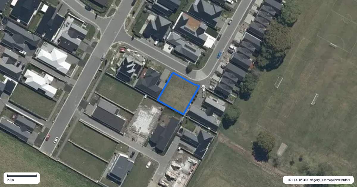 Property context map for 23 Malaga Crescent, Harewood, Christchurch
