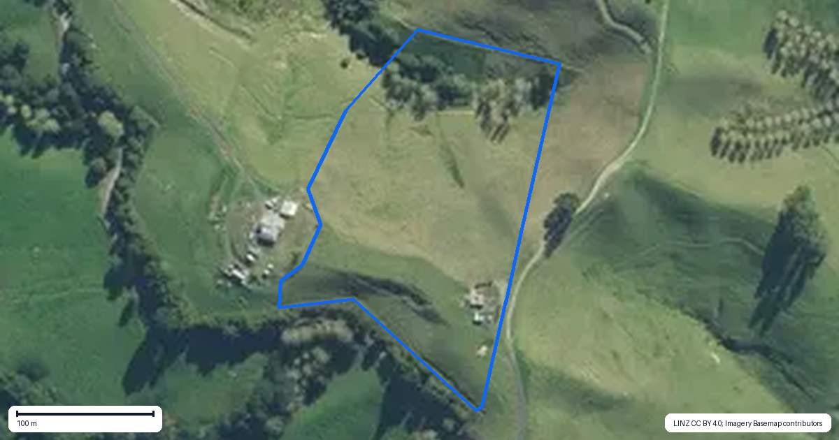 Property context map for 1572 Ruapekapeka Road, Kawakawa