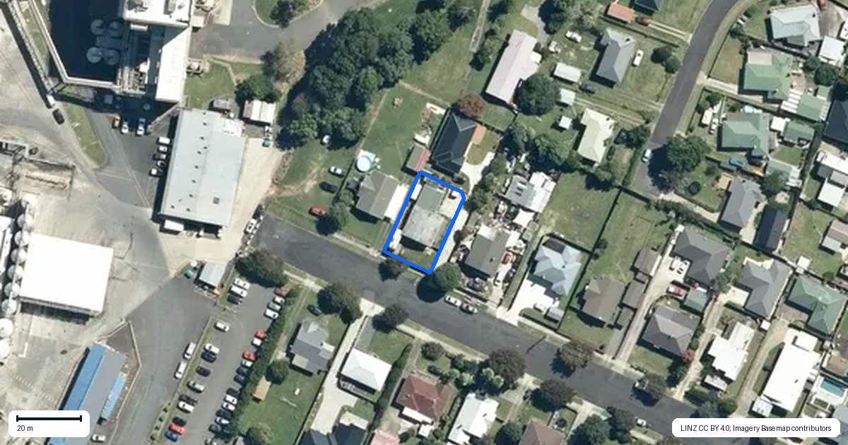 Property context map for 1/150 Leith Street, Te Awamutu