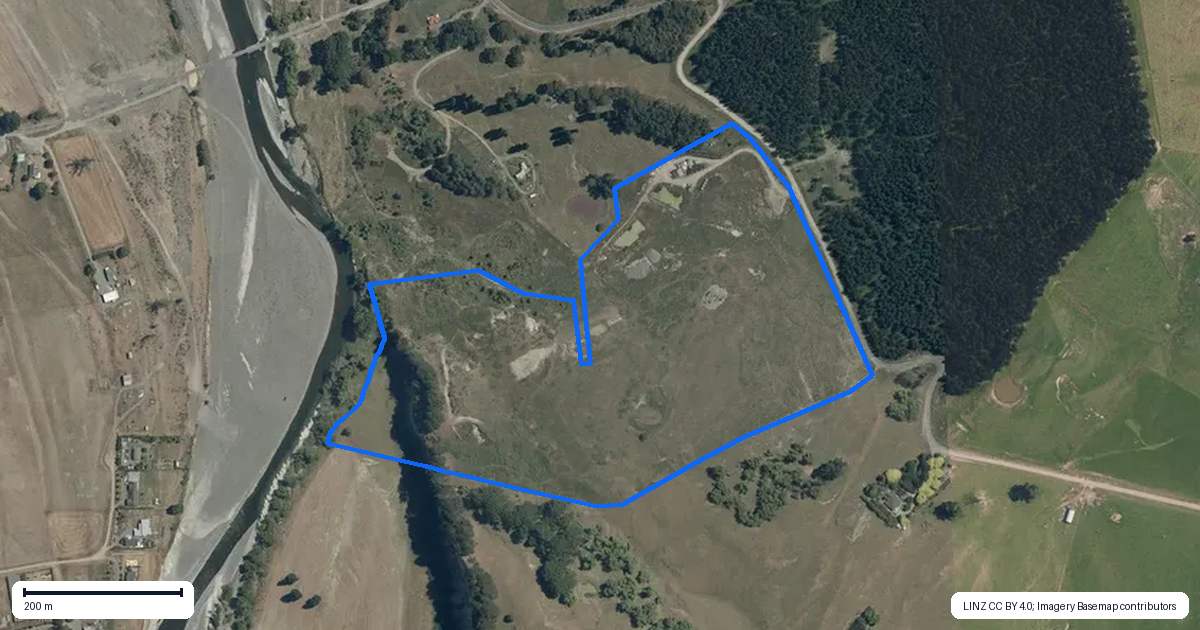 Property context map for 58 Mangarara Road, Elsthorpe