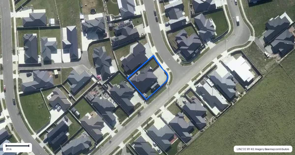 Property context map for 1 Corsica Court, Fitzherbert, Palmerston North