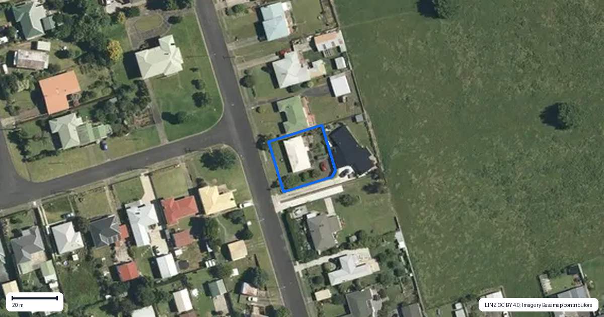 Property context map for 39 East Avenue, Te Aroha