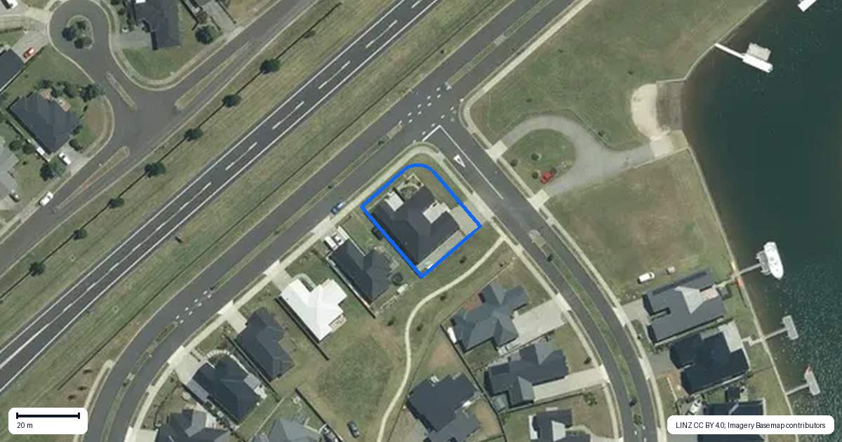 Property context map for 259 Kupe Drive, Whitianga
