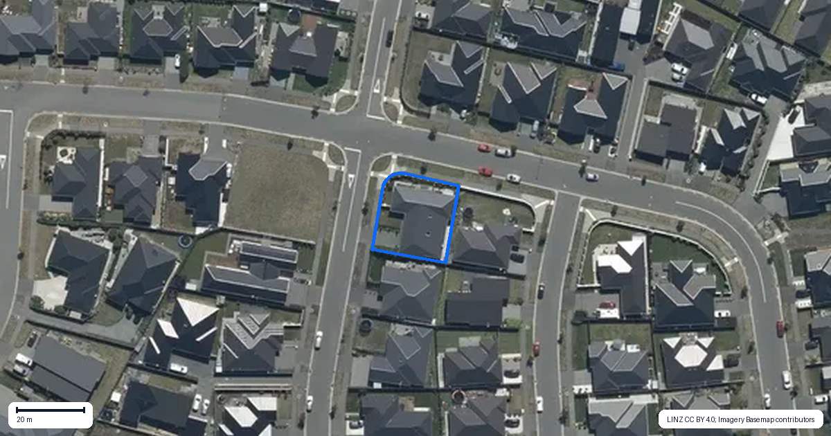 Property context map for 42 Katrine Drive, Burwood, Christchurch