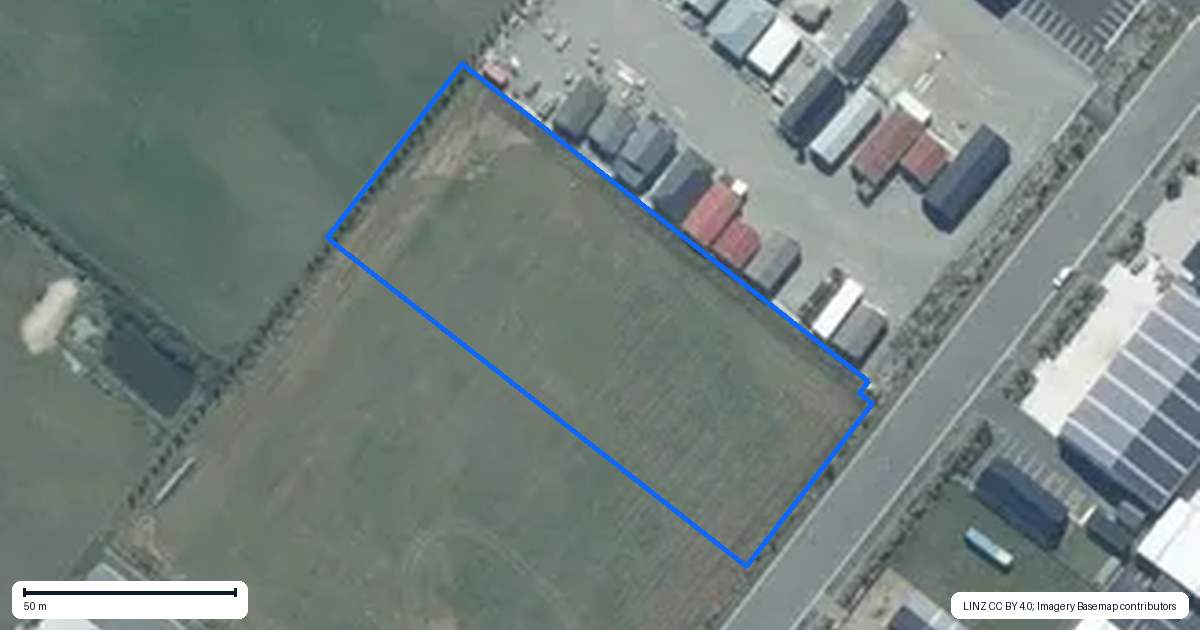 Property context map for 22 Henare Drive, Rolleston