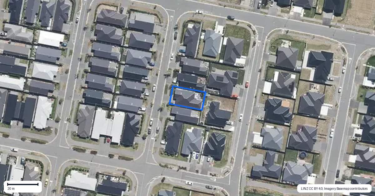 Property context map for 20 Hancox Street, Kaiapoi