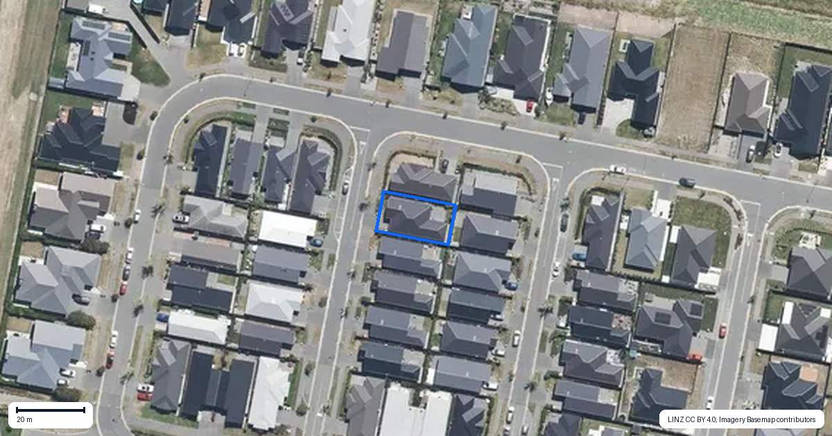 Property context map for 24 Ngahau Street, Kaiapoi