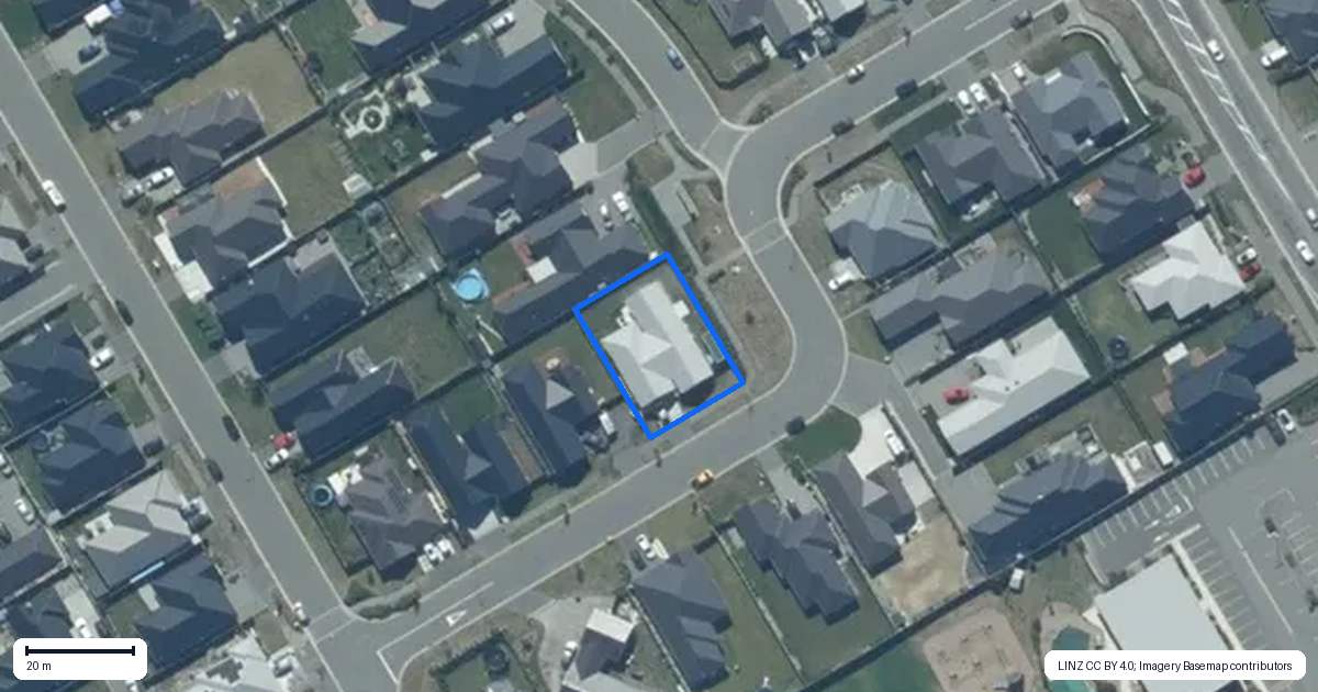 Property context map for 12 Delapre Drive, Rolleston