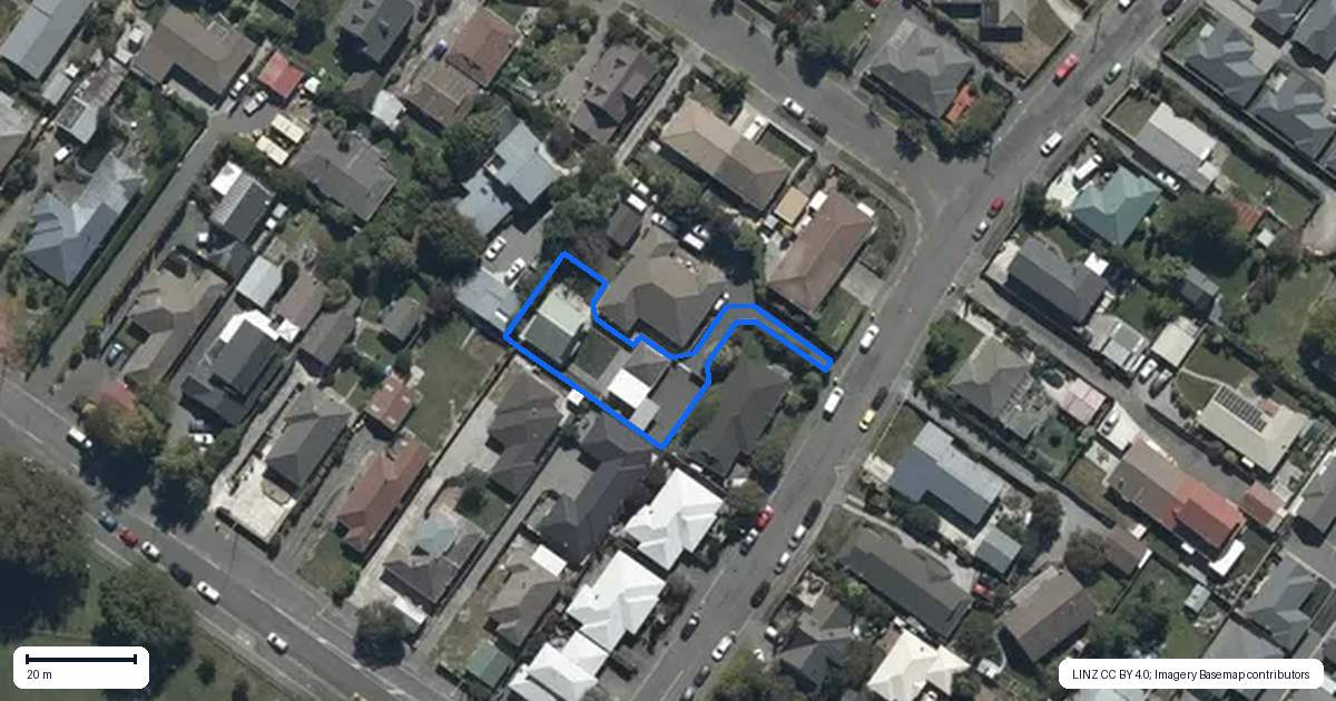 Property context map for 14 Nyoli Street, Northcote, Christchurch