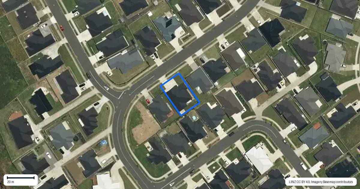 Property context map for 18 Leathem Crescent, Pokeno