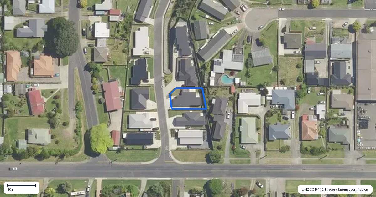 Property context map for 6 Queen Palms Road, Te Puke