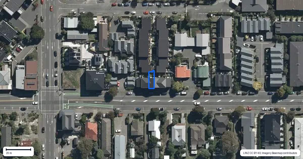 Property context map for 3/245 Kilmore Street, Christchurch Central, Christchurch