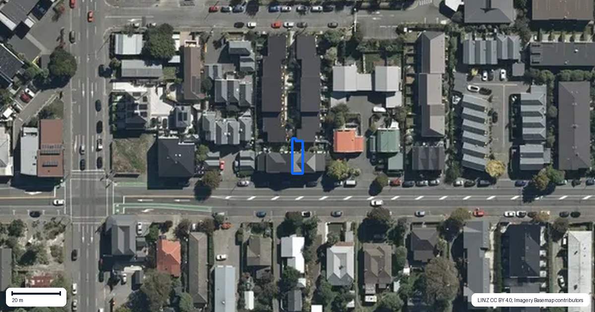 Property context map for 4/245 Kilmore Street, Christchurch Central, Christchurch
