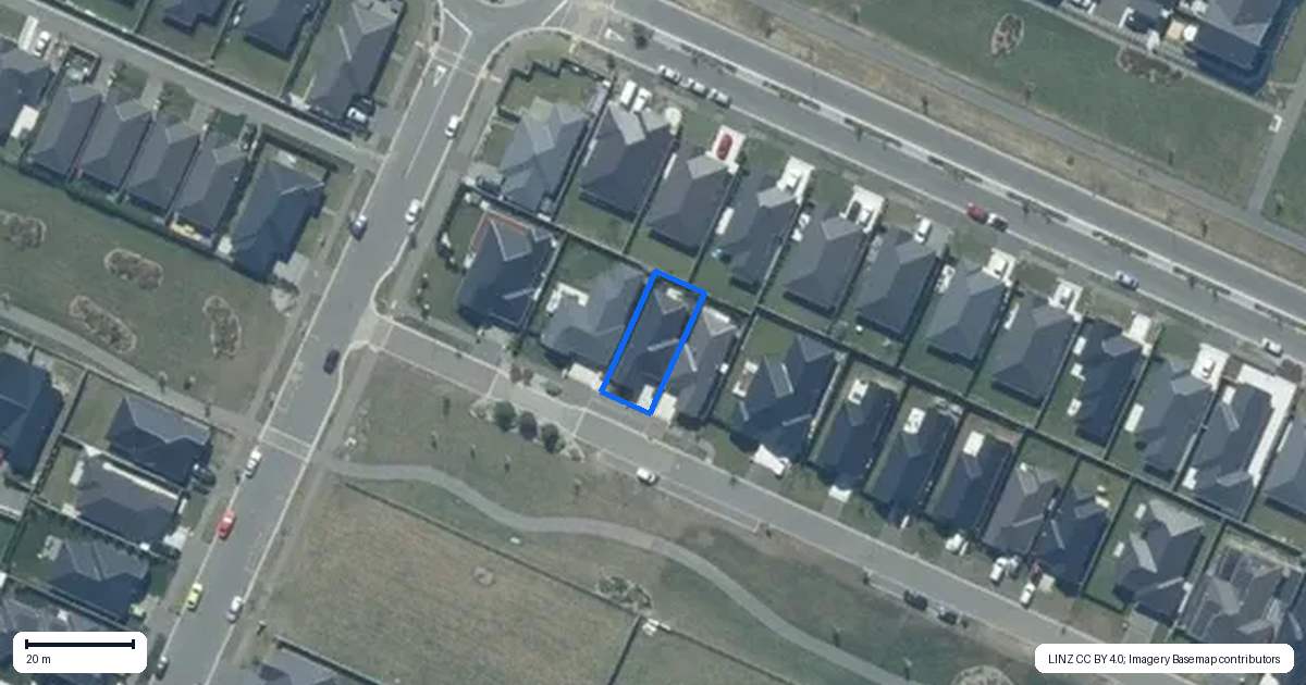 Property context map for 5 Jean Batten Lane, Rolleston