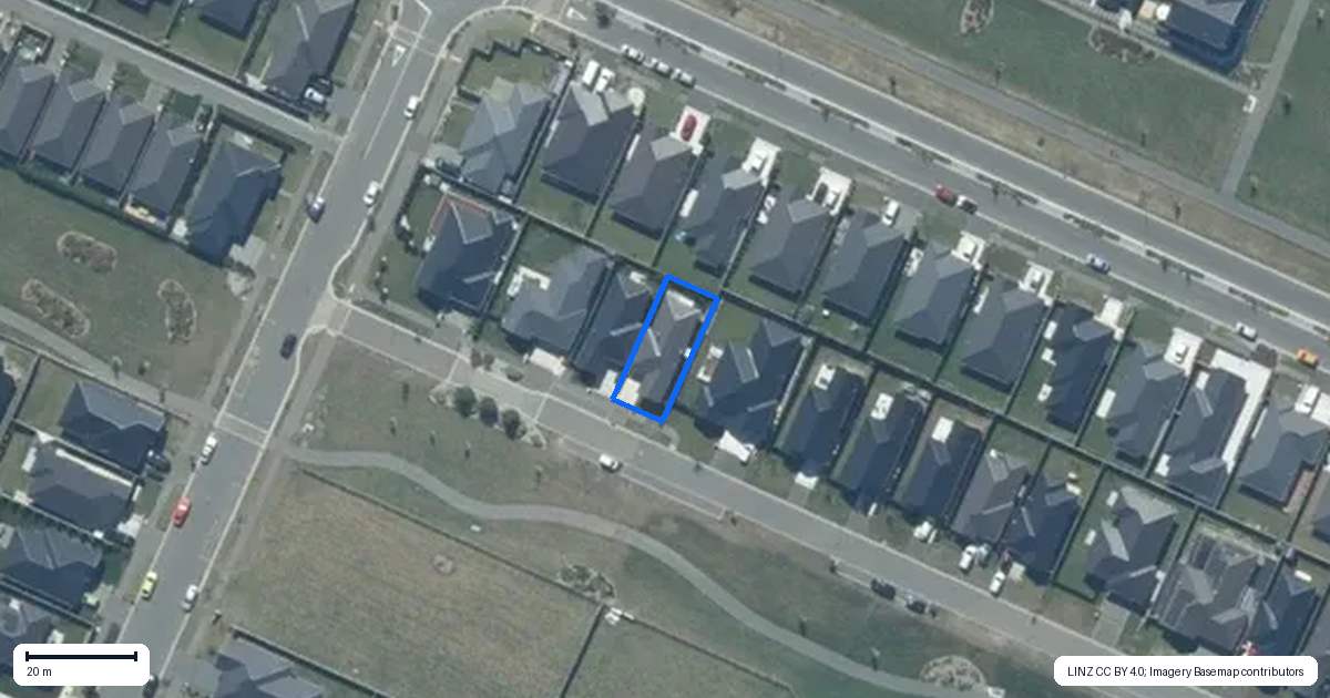Property context map for 7 Jean Batten Lane, Rolleston