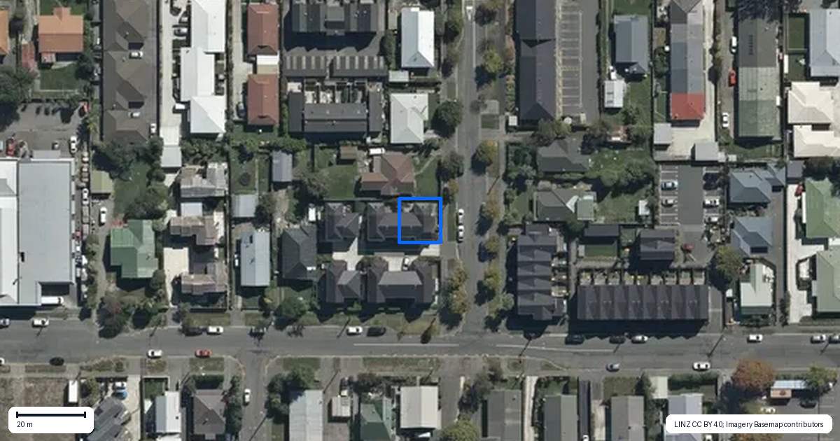 Property context map for 3A McLeod Street, Richmond, Christchurch
