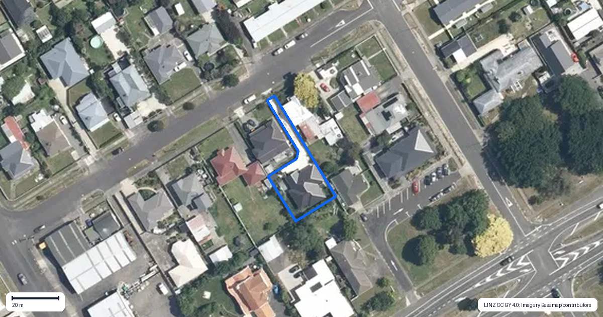 Property context map for 9A Monckton Street, Feilding