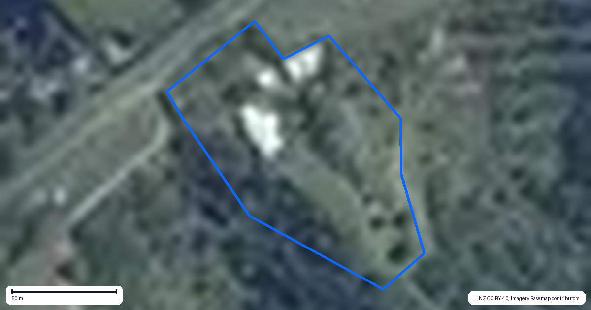 Property context map for 258 Kauri Point Road, Tahawai