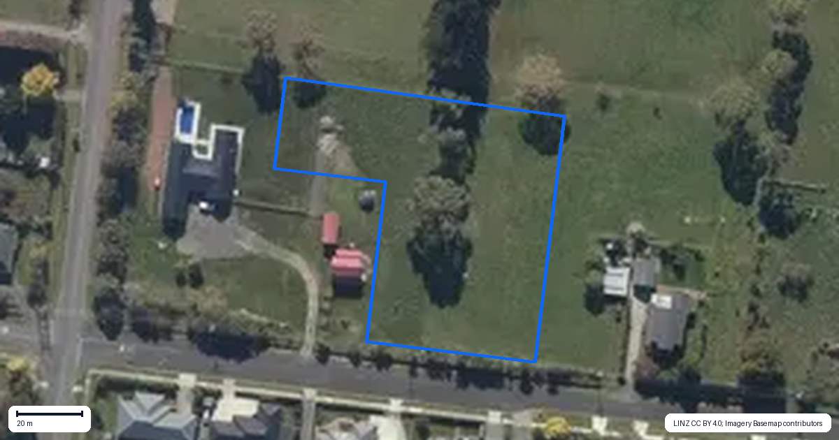 Property context map for 36 North Street, Ashhurst