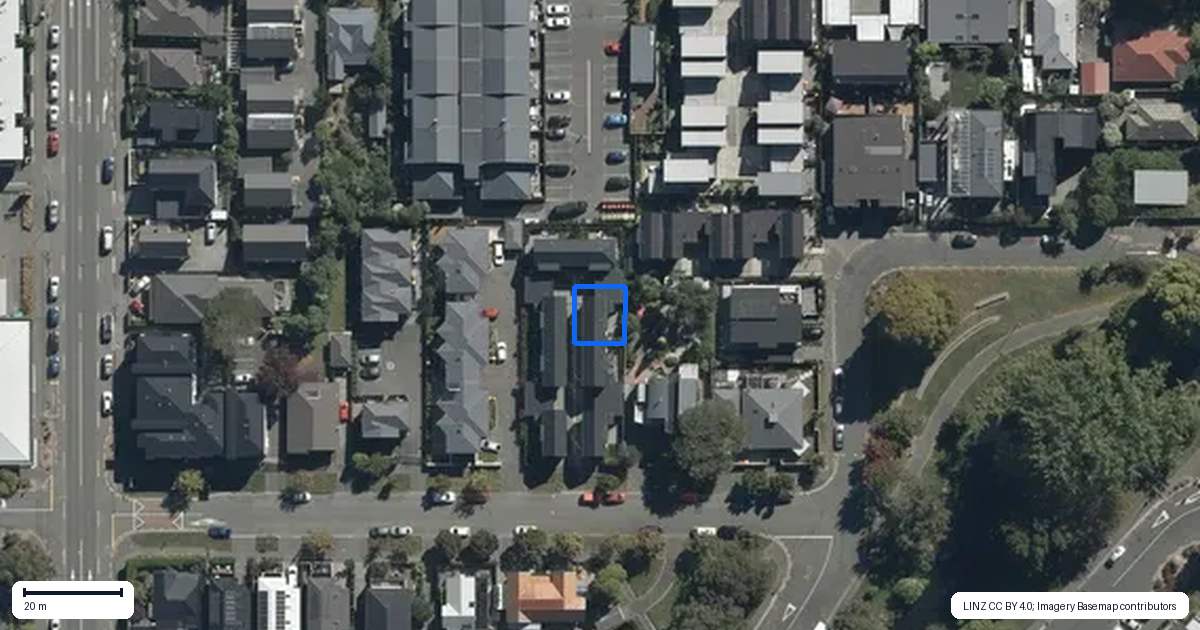 Property context map for 6/221 Peterborough Street, Christchurch Central, Christchurch