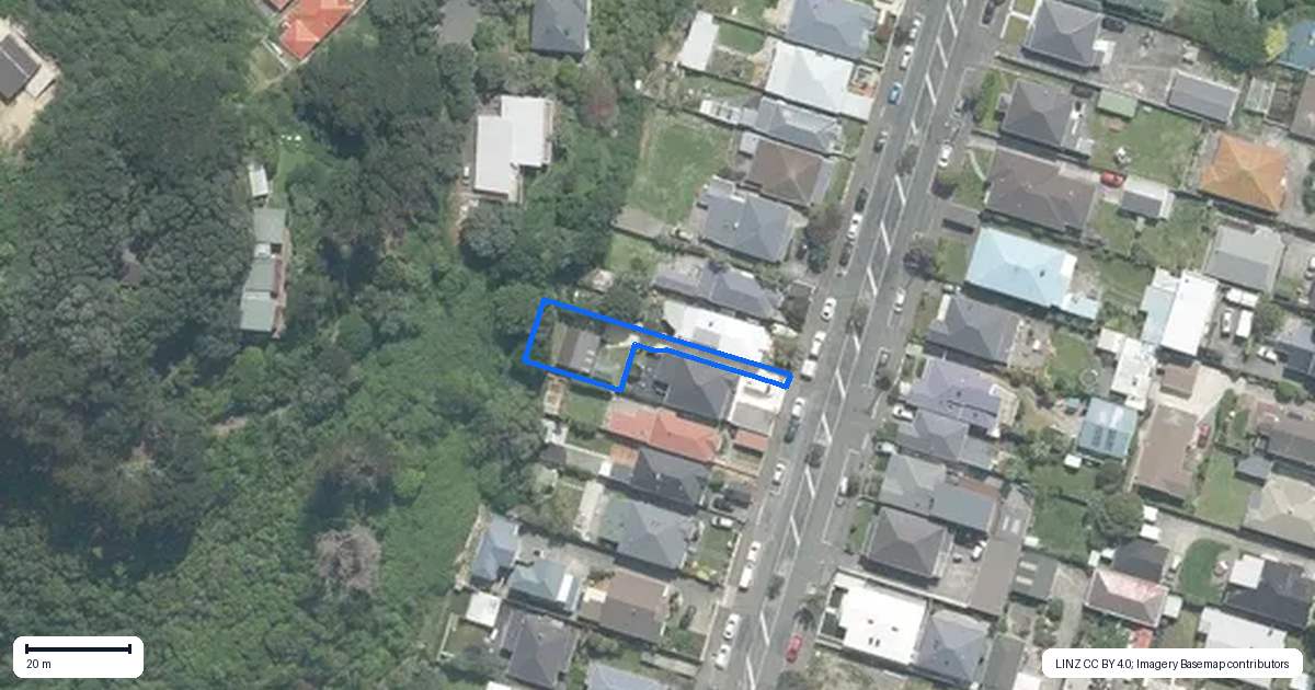 Property context map for 32A Derwent Street, Island Bay, Wellington