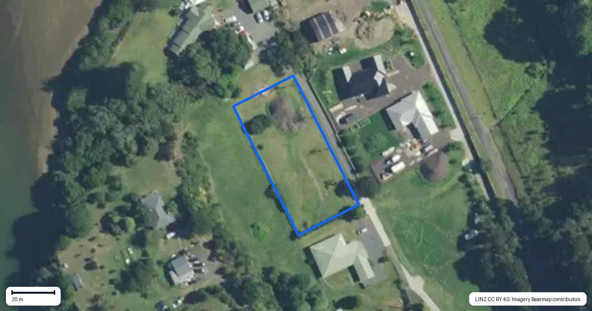 Property context map for 9 River Palms Lane, Haruru