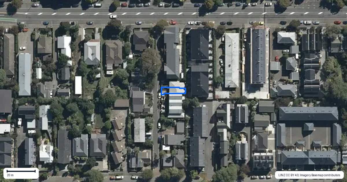 Property context map for 12A Dawson Street, Christchurch Central, Christchurch