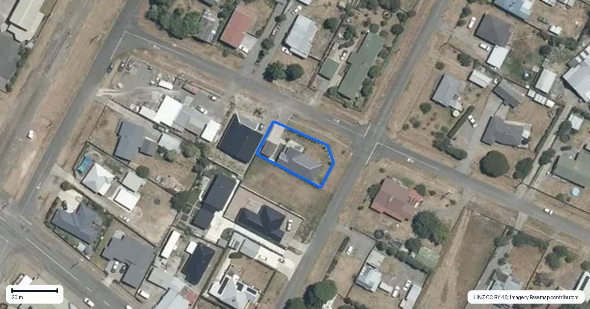 Property context map for 12 Ross Street, Otane