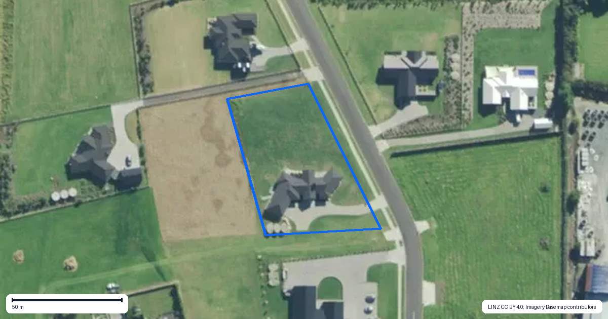 Property context map for 5 The Lakes Drive, Kerikeri