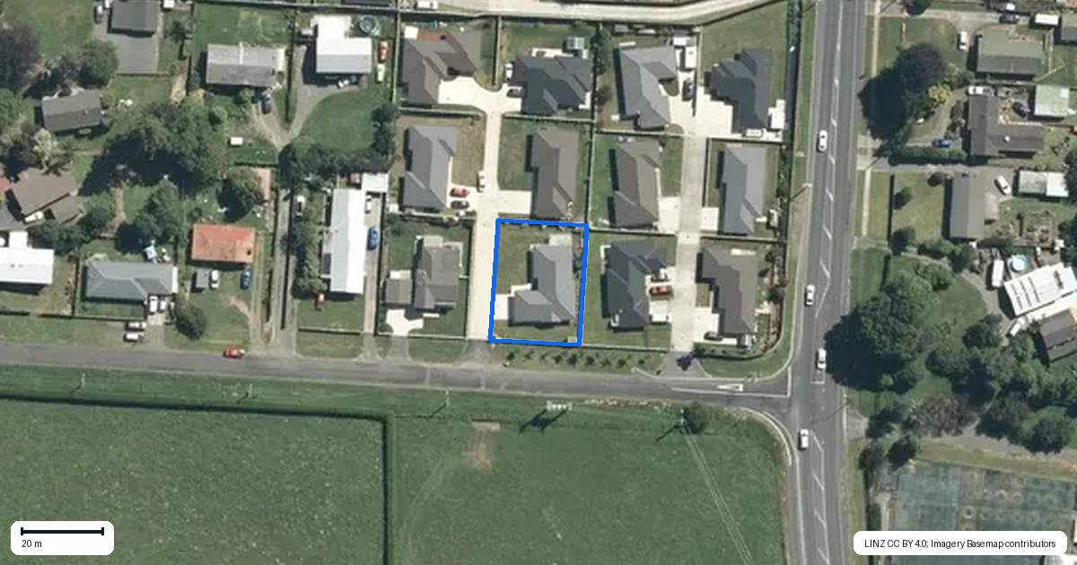 Property context map for 5A McAndrew Street, Kihikihi, Te Awamutu