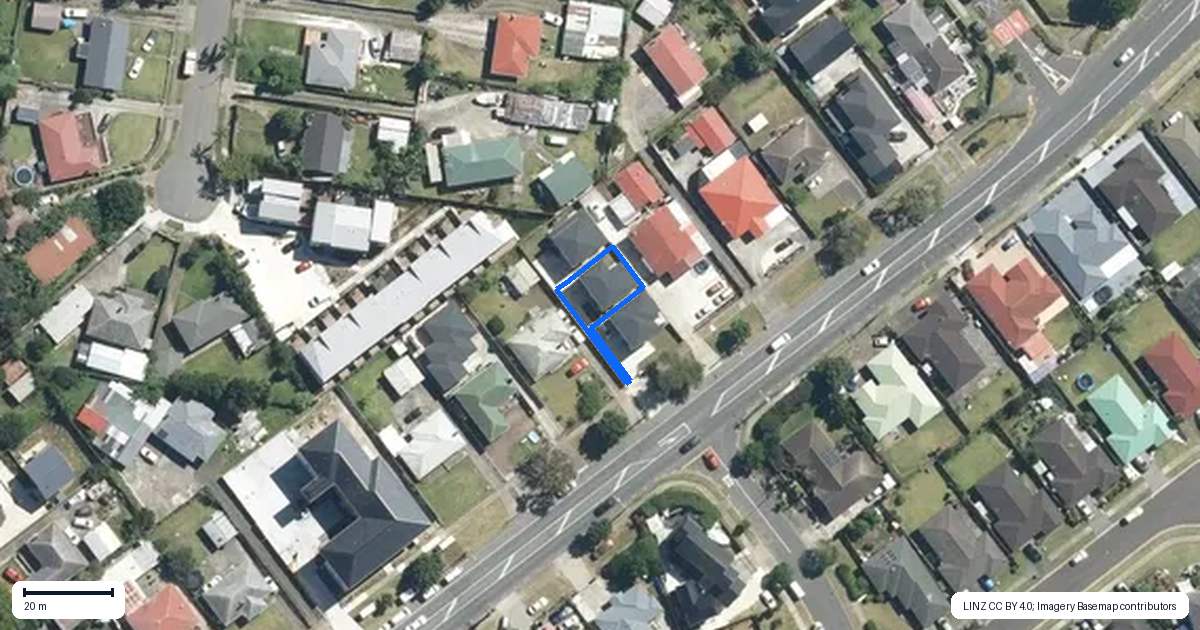 Property context map for 519A Massey Road, Mangere, Auckland