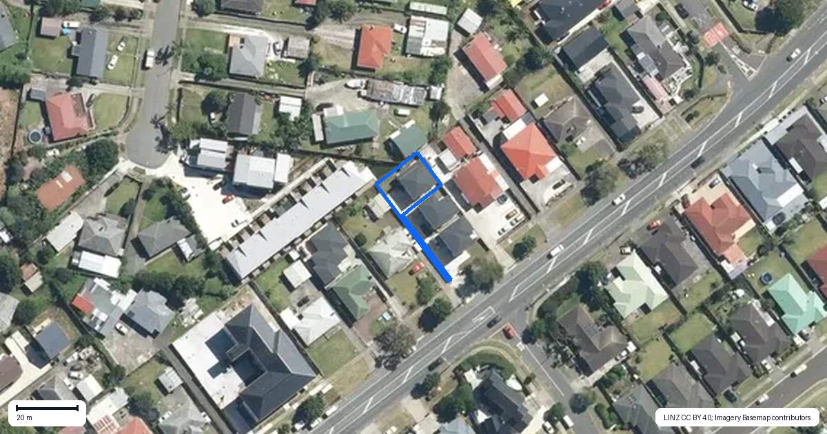 Property context map for 519B Massey Road, Mangere, Auckland