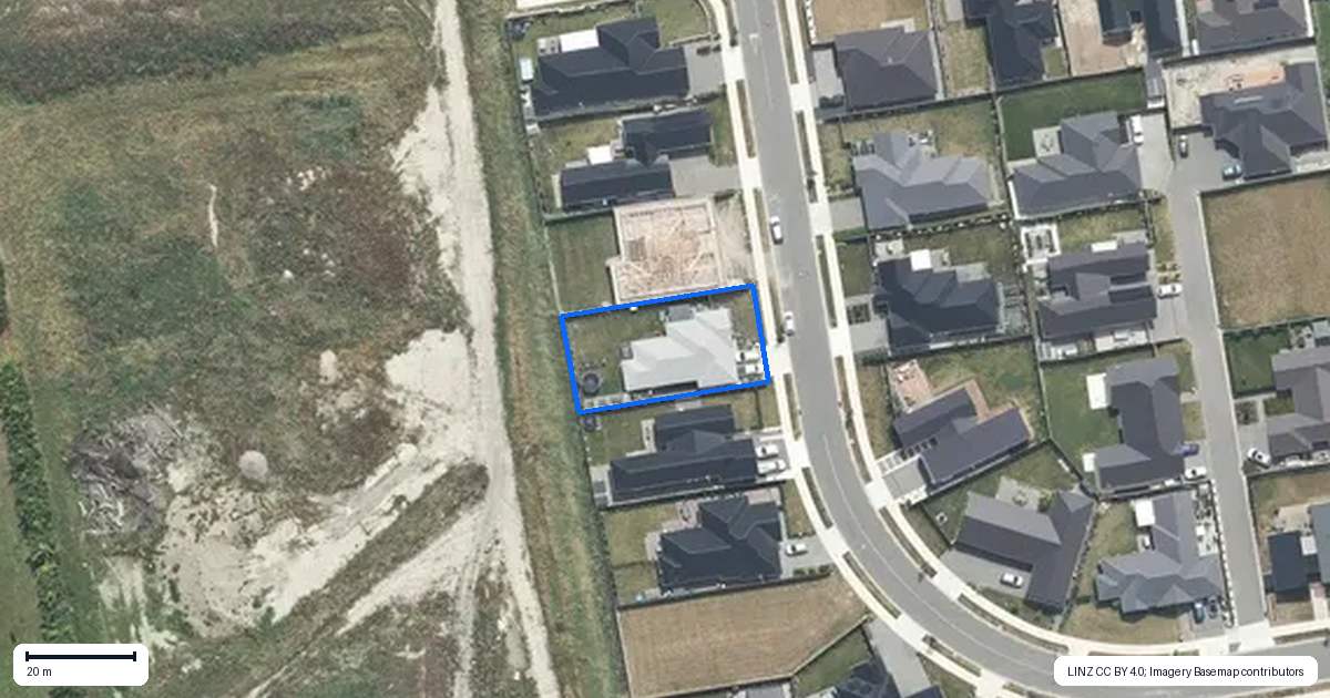 Property context map for 21 Hotere Street, Rangiora