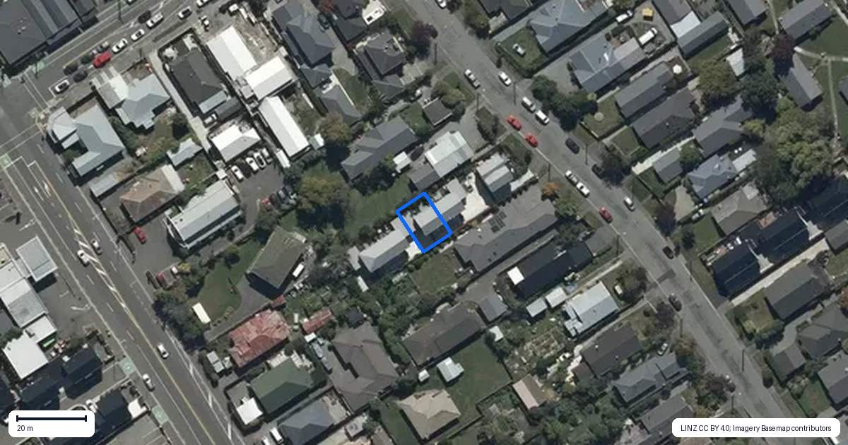 Property context map for 4/47 Mersey Street, St Albans, Christchurch