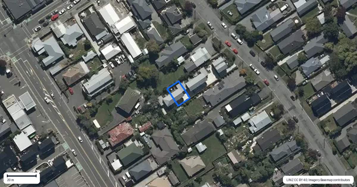 Property context map for 5/47 Mersey Street, St Albans, Christchurch