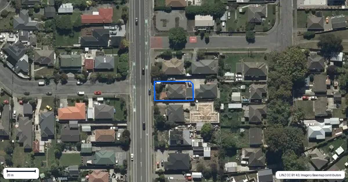 Property context map for 248 Hills Road, Mairehau, Christchurch