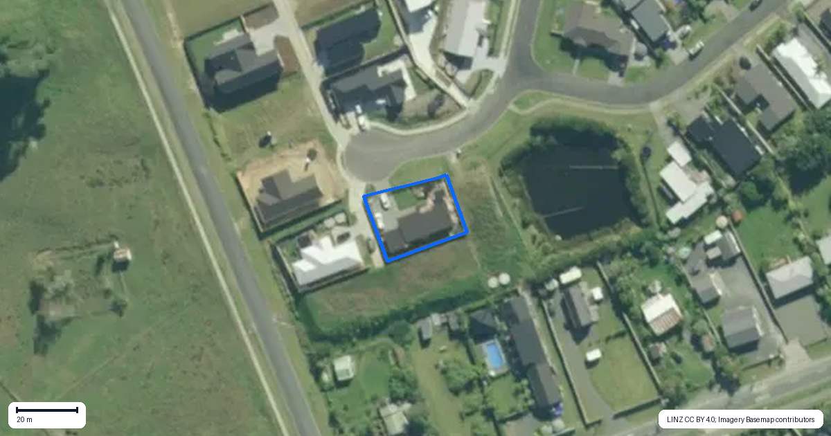 Property context map for 29 Weka Street, Mangawhai