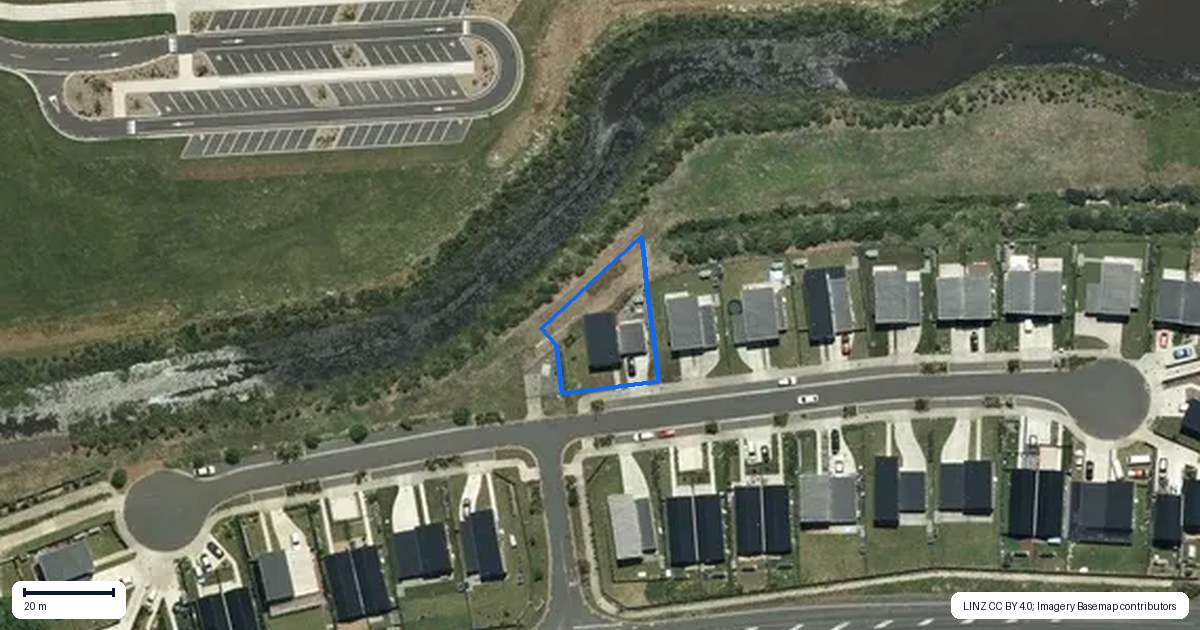 Property context map for 1 Waikaha Street, Pokeno