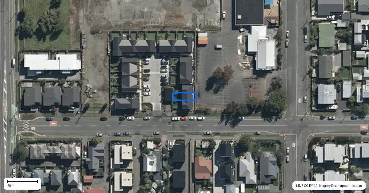Property context map for 19/105 Purchas Street, Edgeware, Christchurch