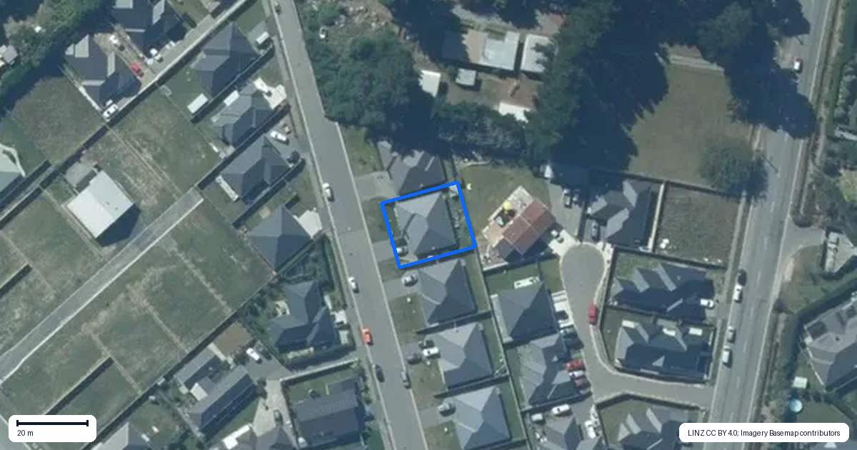 Property context map for 14 Rufus Street, Rolleston